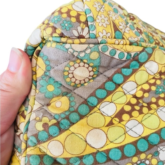 Vera Bradley Campus Tote bag RETIRED Lemon Parfait pattern yellow turquoise - Picture 9 of 9